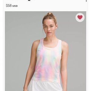 Lululemon Athletica Pink and Blue Sleeveless Tank Top